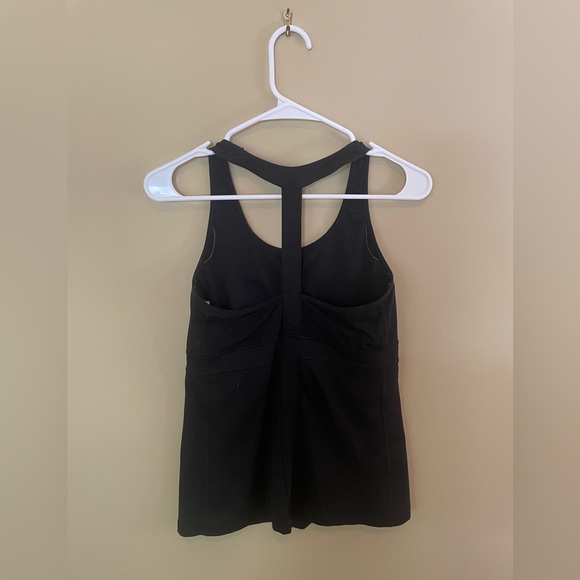 ATHLETA Built in bra tank, T-back, black, Sz M, GUC - Picture 3 of 5